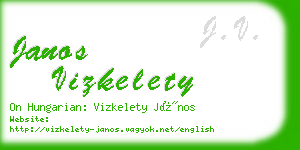 janos vizkelety business card